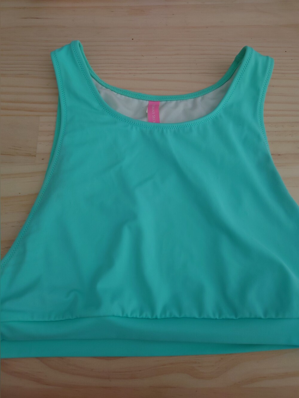 Turquoise Crop Tank Swim Top From Victoria's Secret Swim Size Medium Super Cute